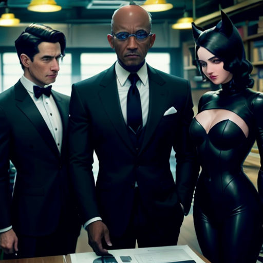 a group of people in suits and ties standing around a table with a book on it and a man in a suit