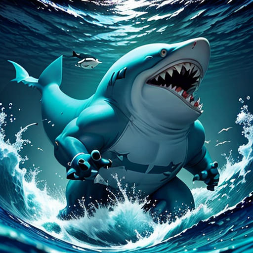 Sharky, the Tooth-Brushing Shark Superhero