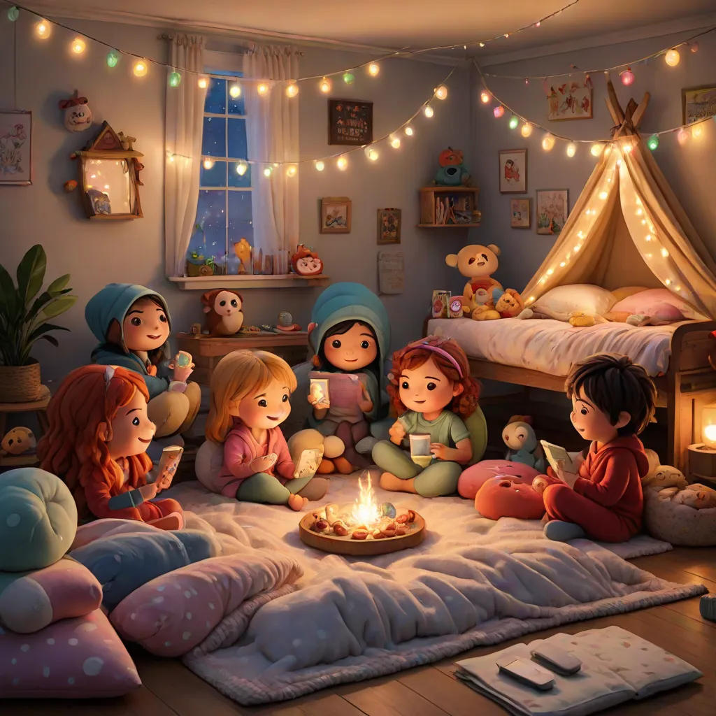 The Silly Sleepover of the Wobble-Wobble Friends