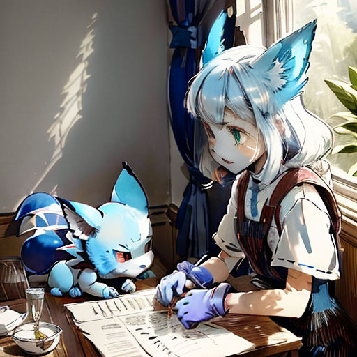 a person sitting at a desk with a paper and a cat on it, writing a paper with a pen