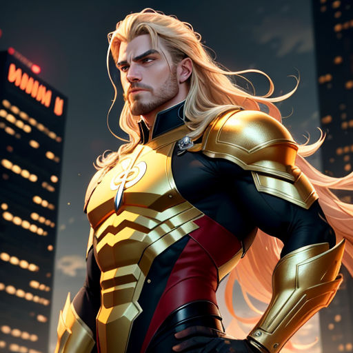 a man in a suit standing in front of a city at night with his hands on his hips and his hands on his hips