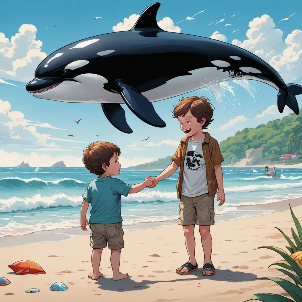 The Little Boy and the Baby Killer Whale | Story.com, image size:1024x1024