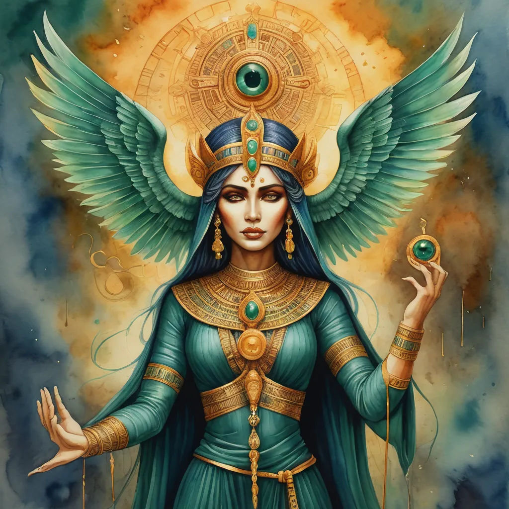 a painting of a woman with wings and a halo around her head, holding a ball in her hand, fantasy art, a detailed painting, Anne Stokes, detailed painting