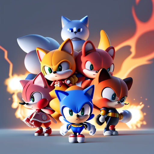 Sonic Tails Knuckles Amy Shadow Rouge Eggman Blaze Silver 