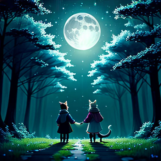 Moonlight Adventure: A Tale of Friendship and Adventure