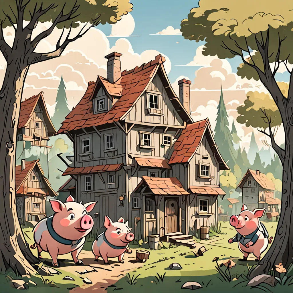 The Three Little Pigs and the Big Bad Wolf