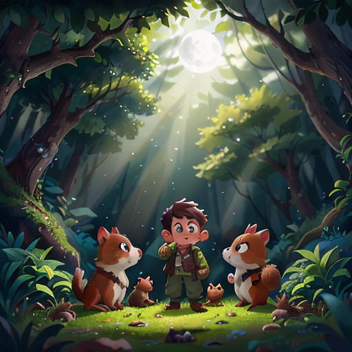 Moonlit Forest: The Little Adventurers