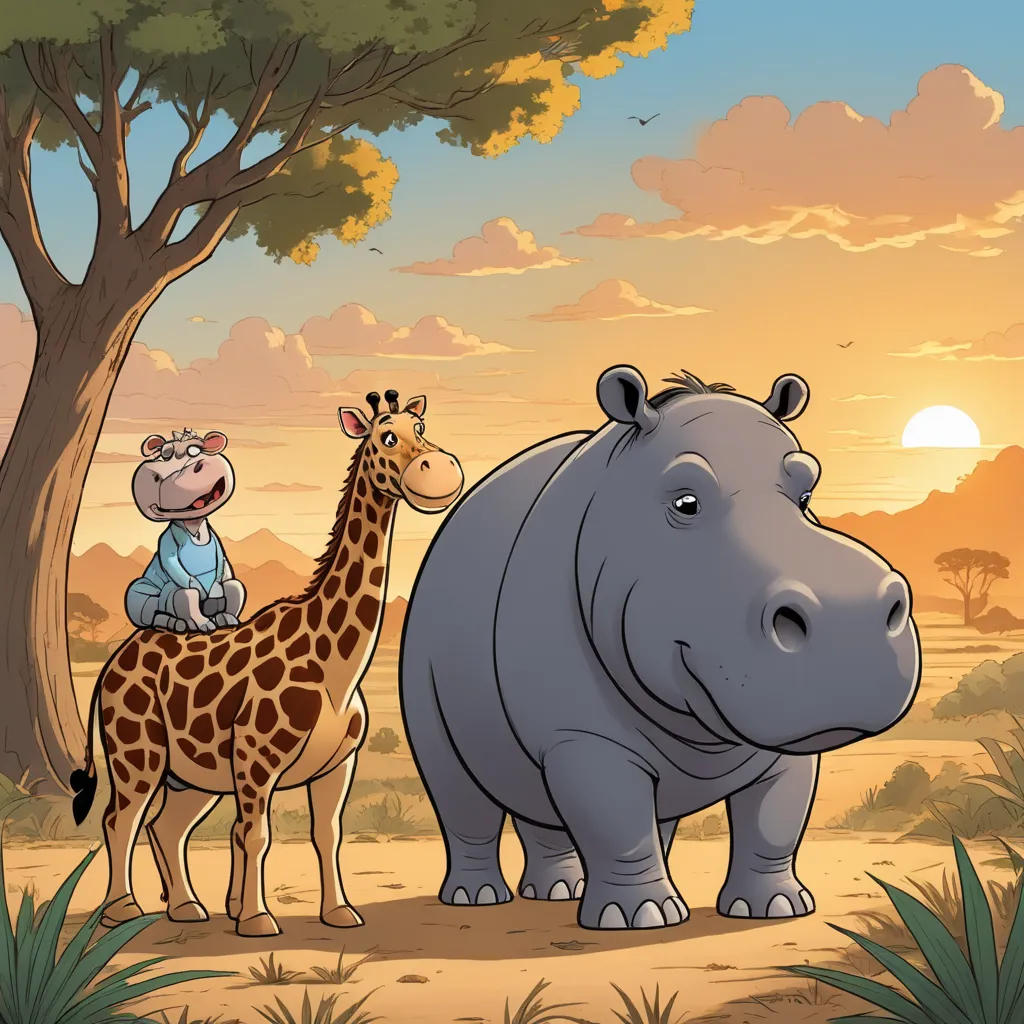The Hiccupping Hippo and the Giggling Giraffe