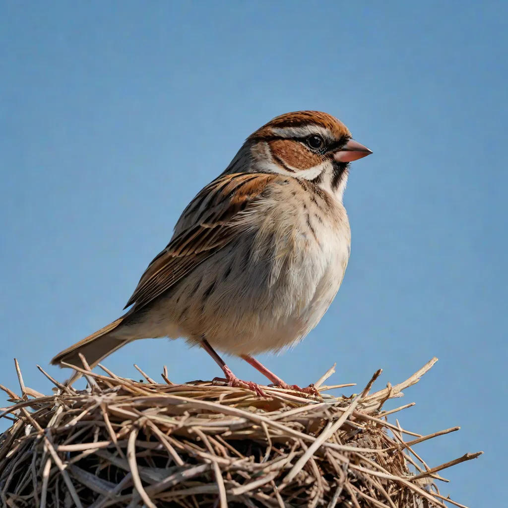The Young Sparrow's First Flight