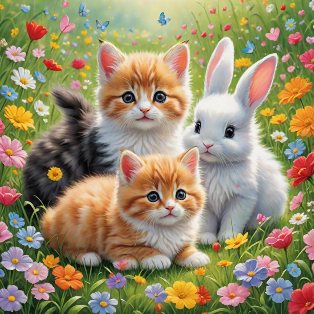 Fluffy Friends and Sparkly Hearts