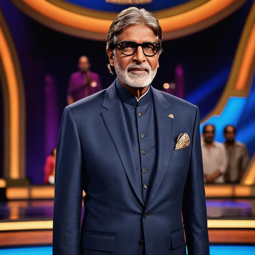 a man in a suit and glasses standing in front of a stage with a microphone and a microphone stand, samikshavad, a bronze sculpture, Bikash Bhattacharjee, promotional image