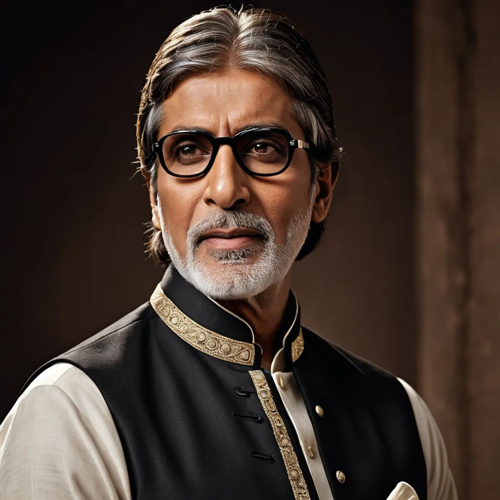 a man with glasses and a black vest is posing for a picture in a studio setting with a dark background, samikshavad, a photorealistic painting, Bikash Bhattacharjee, promotional image