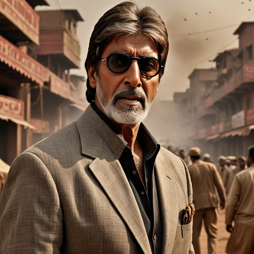 a man in a suit and sunglasses standing in a street with a crowd of people in the background and a man in a suit and sunglasses, samikshavad, a detailed matte painting, Bikash Bhattacharjee, promotional image
