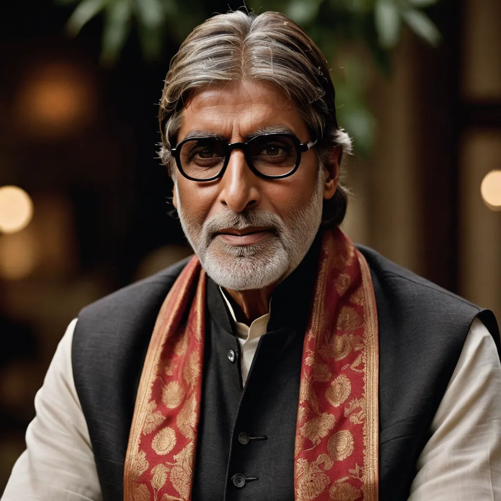 a man with a beard and glasses wearing a red and gold scarf and a black vest and white shirt, samikshavad, a bronze sculpture, Bapu, promotional image