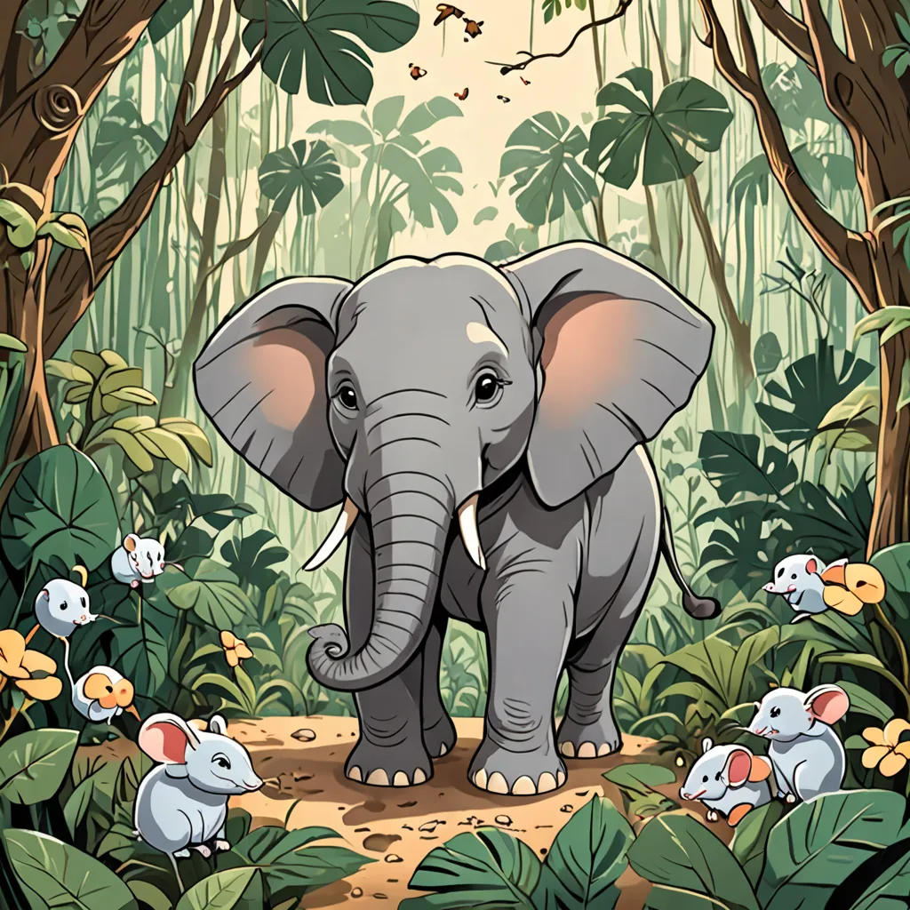 The Wise Elephant and the Clever Mice