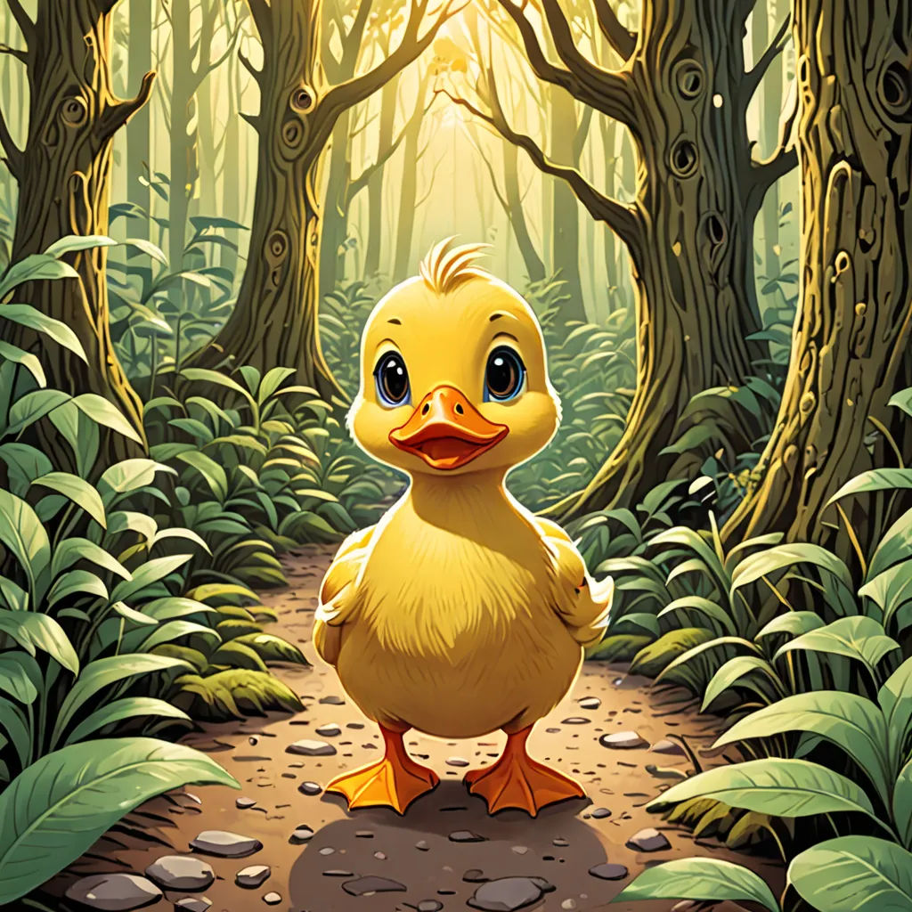Wilbur tried to remember the path back home, but the forest was a maze. He decided to embark on a journey to find his family.