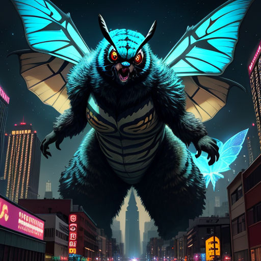 Blacklight Goodness - Imago Mothra by AlmightyRayzilla -- Fur Affinity  [dot] net