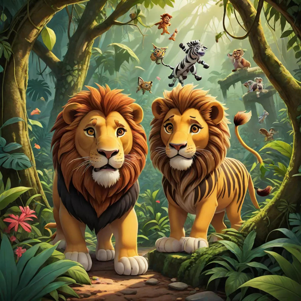 The Lion and the Zebra's Great Adventure