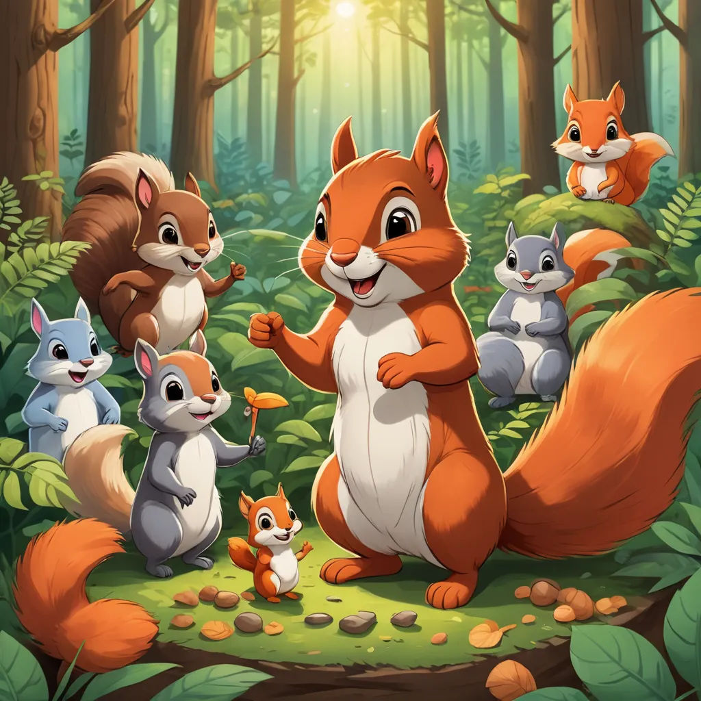 a group of animals standing in the forest together with a sun shining in the background and a forest floor, sots art, a storybook illustration, Chris LaBrooy, key art
