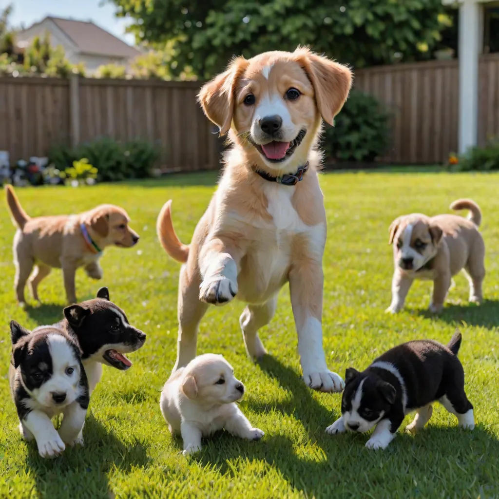 Trixie and Her Talented Puppies