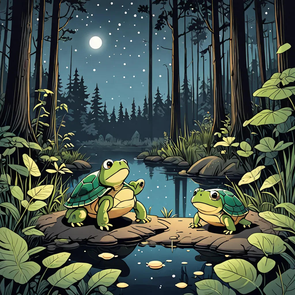 The Twinkling Turtle and the Frog