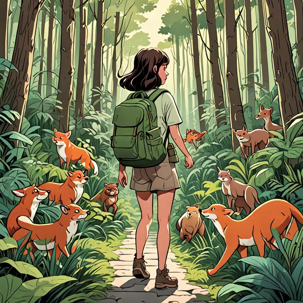 The Little Girl and the Forest Adventure