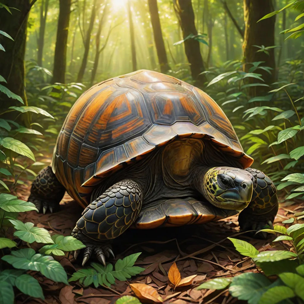 How the Tortoise Got the Cracks on His Back