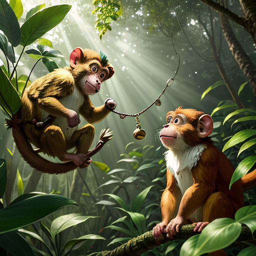 Curious Monkey in Surreal Abstract Jungle (generative AI) Stock  Illustration - Illustration of curious, jungle: 269684875