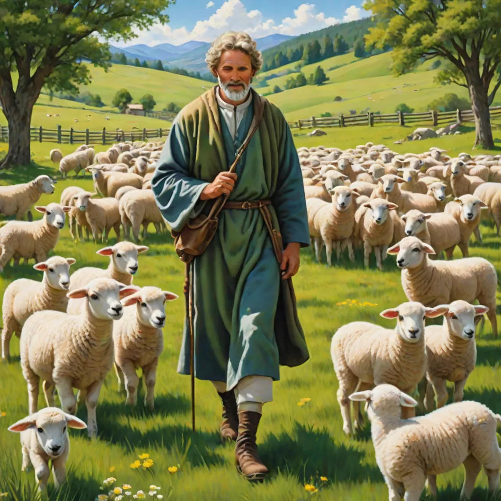 The Good Shepherd and His Little Lambs