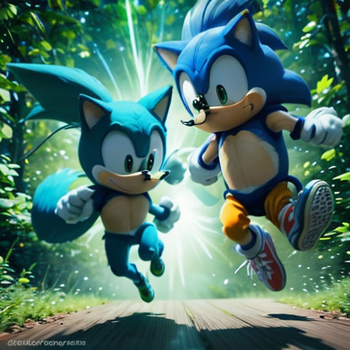 two sonic and tails running through the woods together in a scene from the movie sonic and tails, which is being released on blu