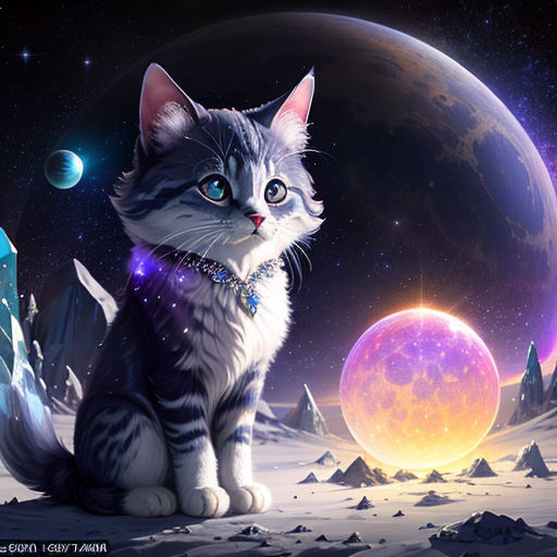 Galactic Cat falls in love with Luna at Intergalactic School 