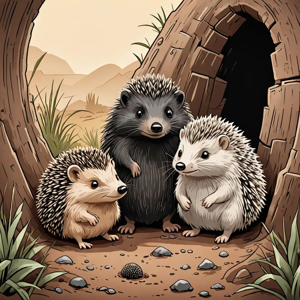 The blind mole and his little friend