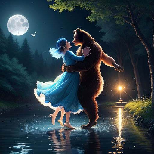 Dancing with the Moon: お月さまとダンスするくまさん | Story.com