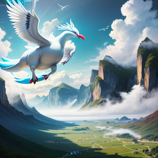 Download A majestic Lugia in its ocean home Wallpaper