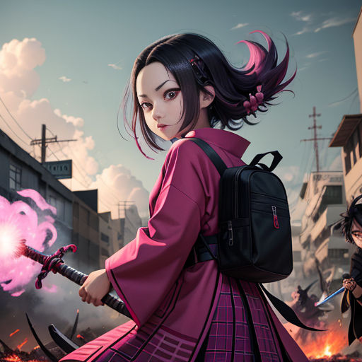 Demon Slayer Beautiful Nezuko Kamado Art Wallpapers - Wallpapers Clan