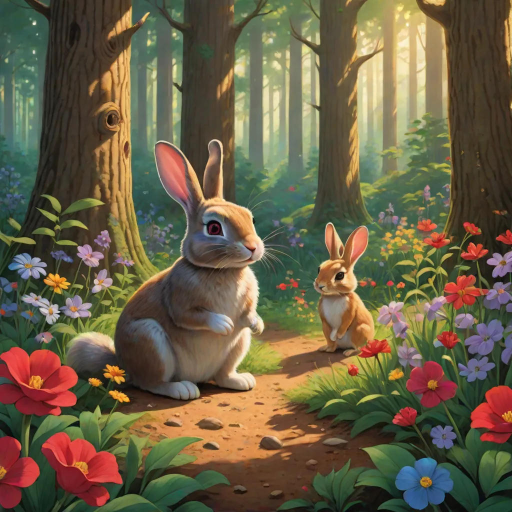 The Brave Mouse, the Clever Rabbit, and the Gentle Wolf