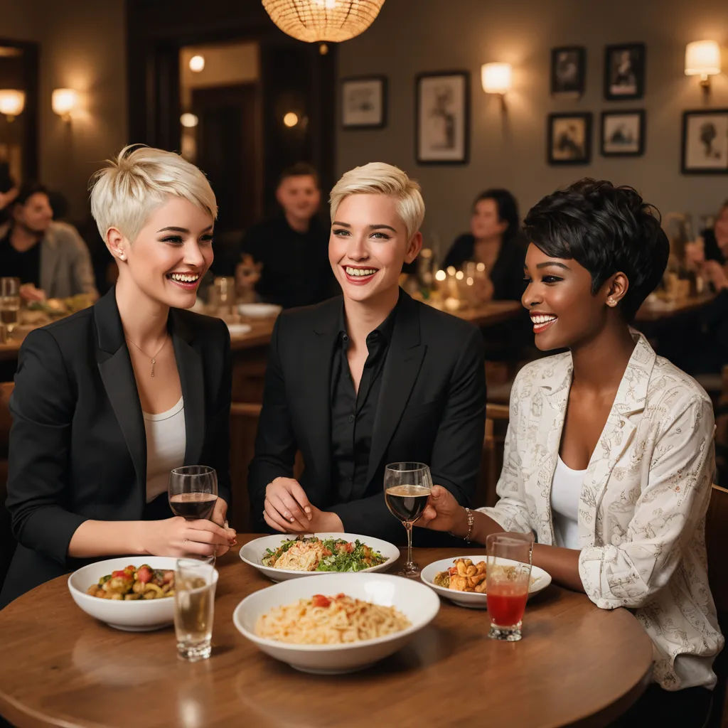 three women sitting at a table with plates of food and drinks in front of them, smiling at the camera, american barbizon school, a stock photo, Christian Hilfgott Brand, j. c. leyendecker 8 k