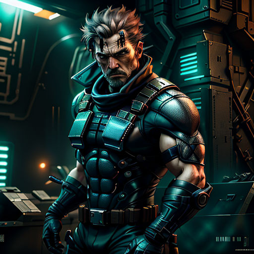 a man in a futuristic suit standing in a dark room with a green light behind him and a sci - fi fi fi background