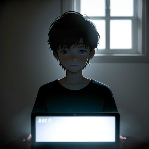 a person holding a tablet in front of a window with a light shining on them and a window behind them