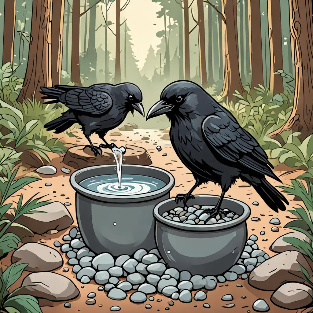 The Thirsty Crow's Triumph