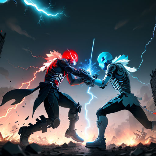 Epic!Sans VS Cross!Sans Power Levels 