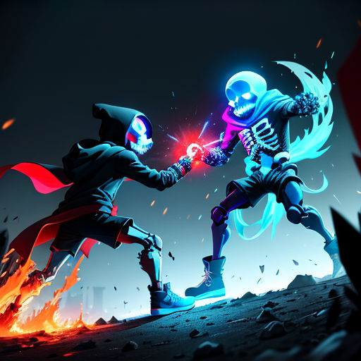 Epic!Sans VS Cross!Sans Power Levels 