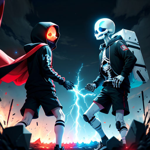 Epic!Sans vs Cross!Sans (Animation) 