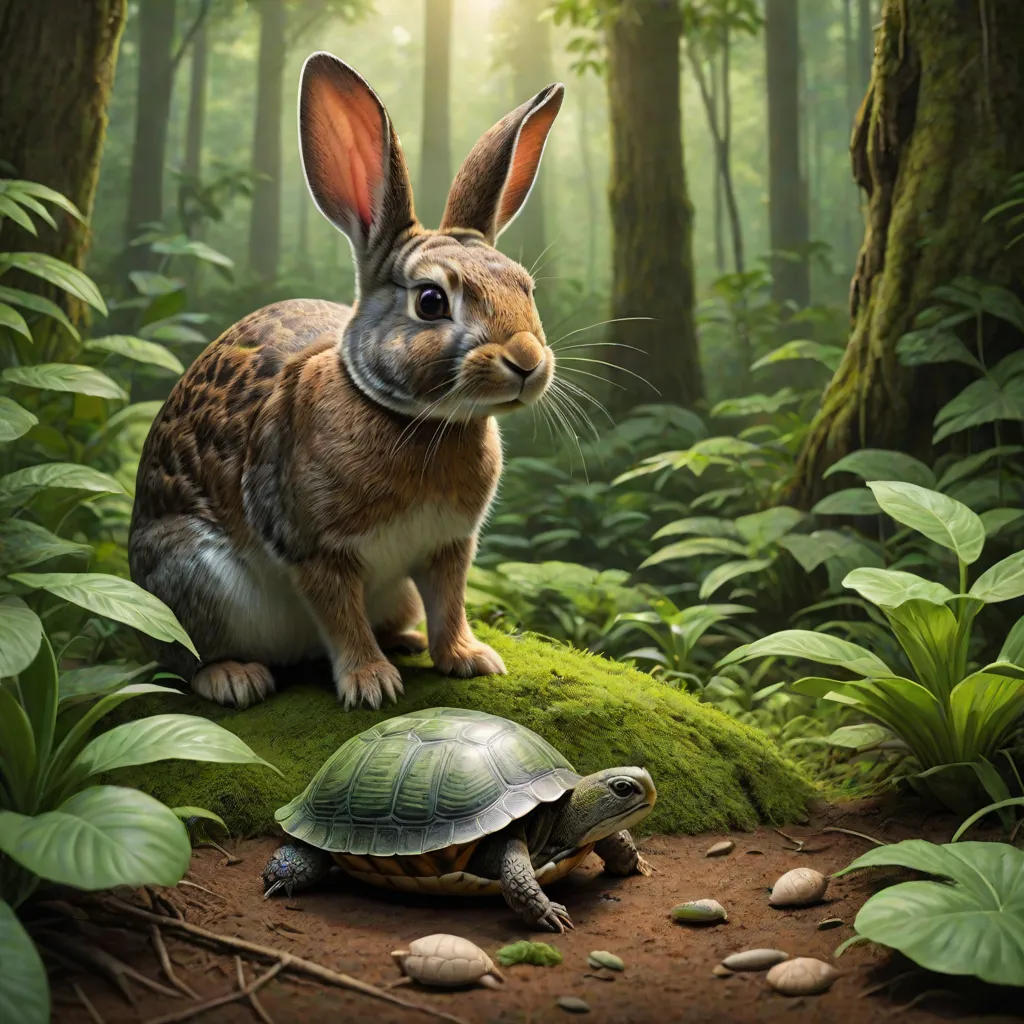 The Arrogant Rabbit and the Innocent Turtle