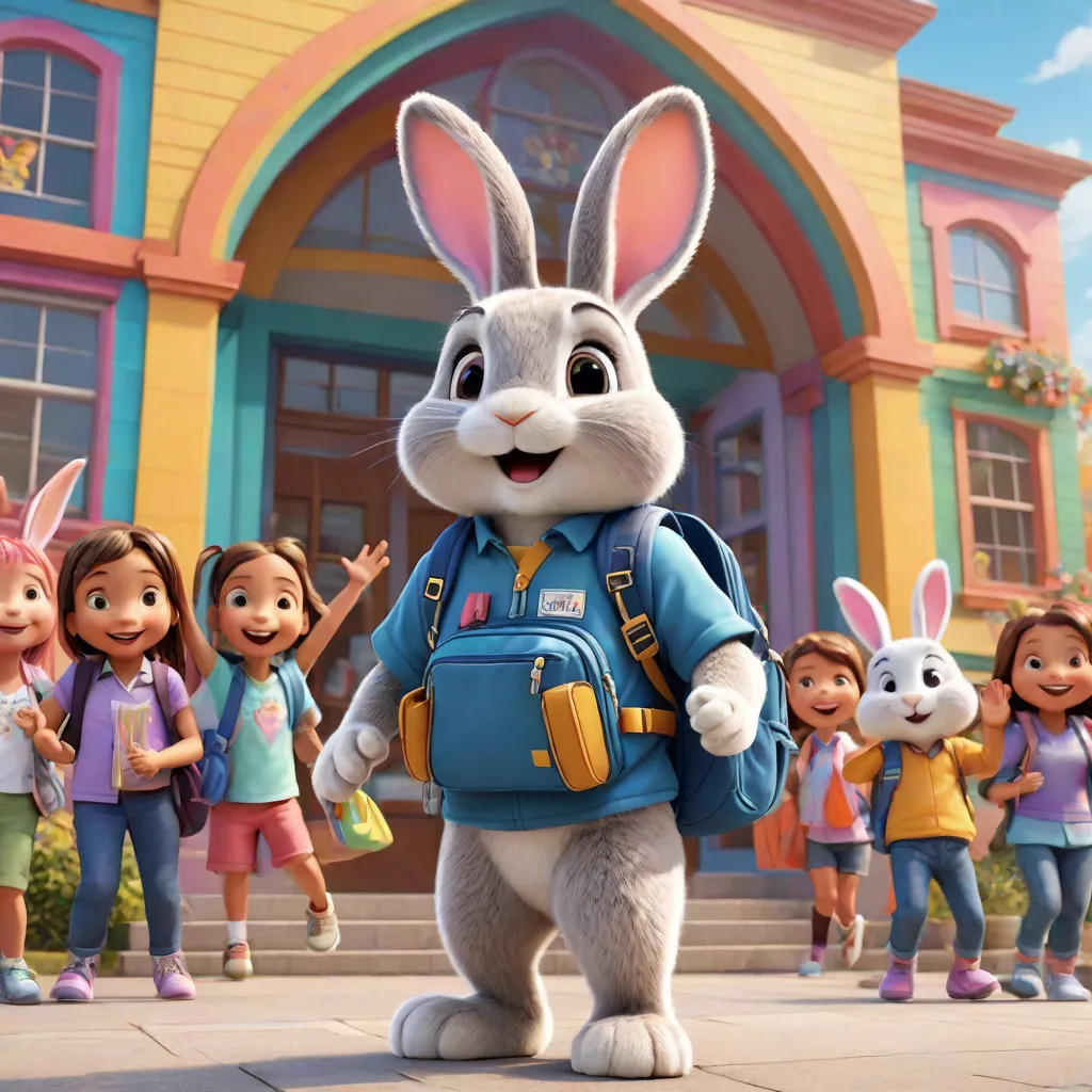 Bunny goes to School