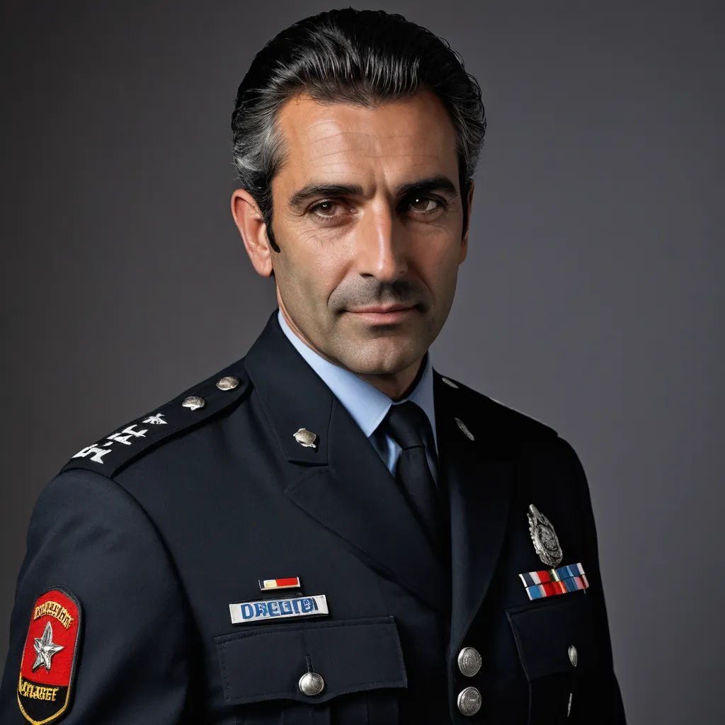 a man in a military uniform posing for a picture with a serious look on his face and shoulders,, plasticien, a character portrait, Diego Gisbert Llorens, thierry doizon