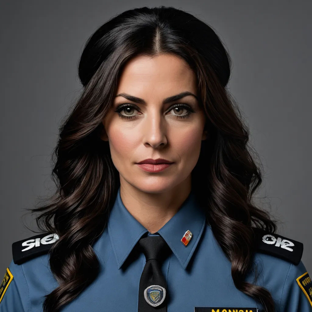 a woman in a uniform is posing for a picture with a serious look on her face and shoulder,, de stijl, a character portrait, Amalia Lindegren, promotional image