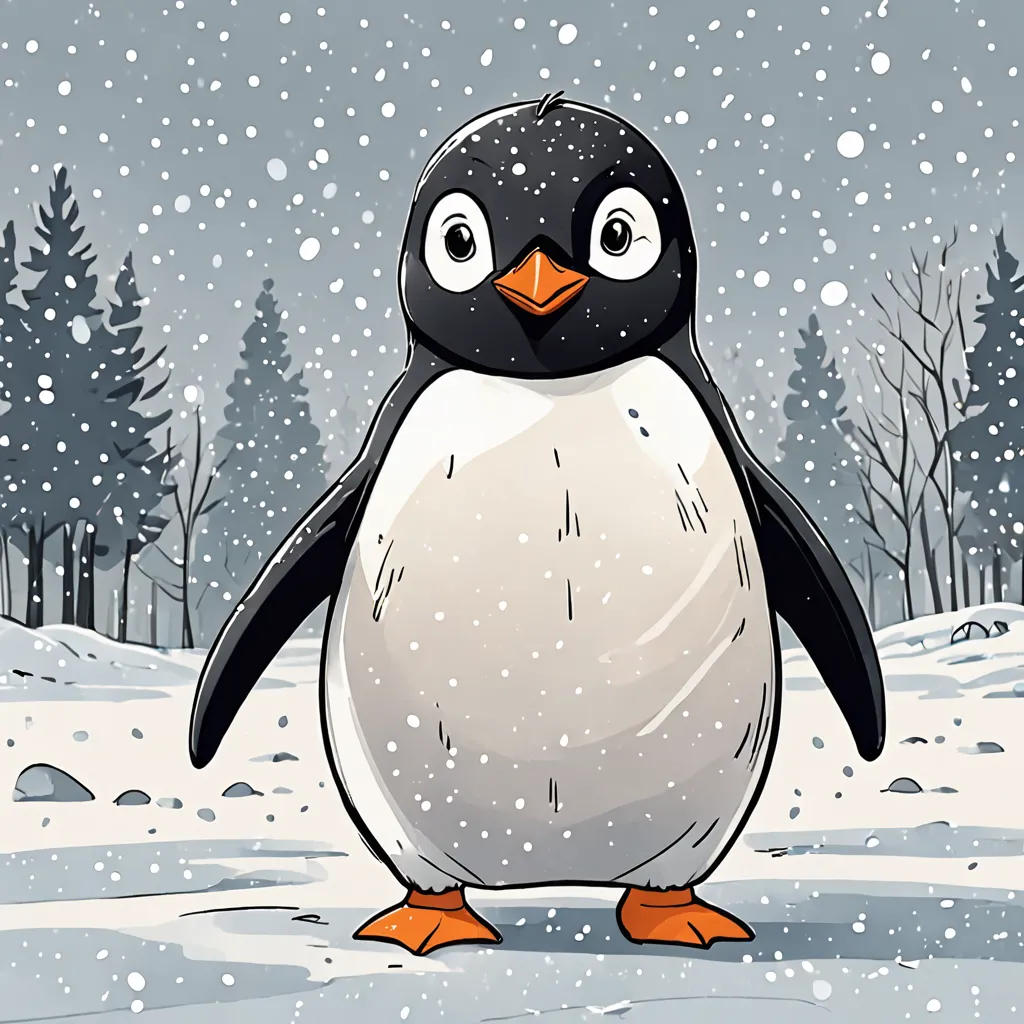 Peggy Penguin's First Snow Day