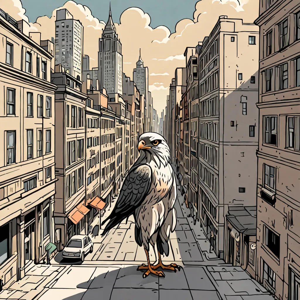 Dante the Hawk Explores the City