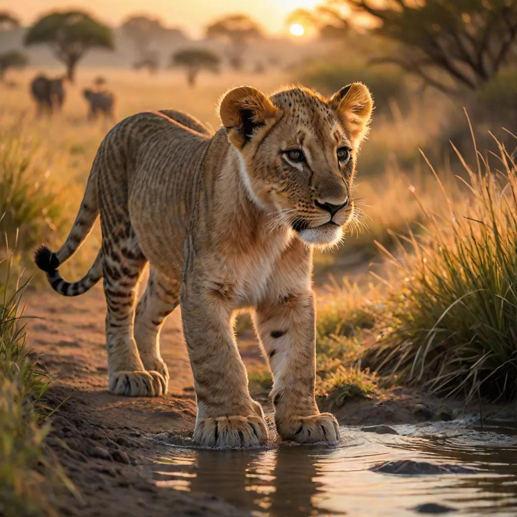 The Brave Little Lion Cub